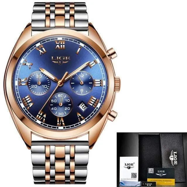 Herrenuhren Top-Marke Luxus wasserdicht 24 Stunde Datum Quarzuhr männlich Leder Sport Armbanduhr Relogio Masculino