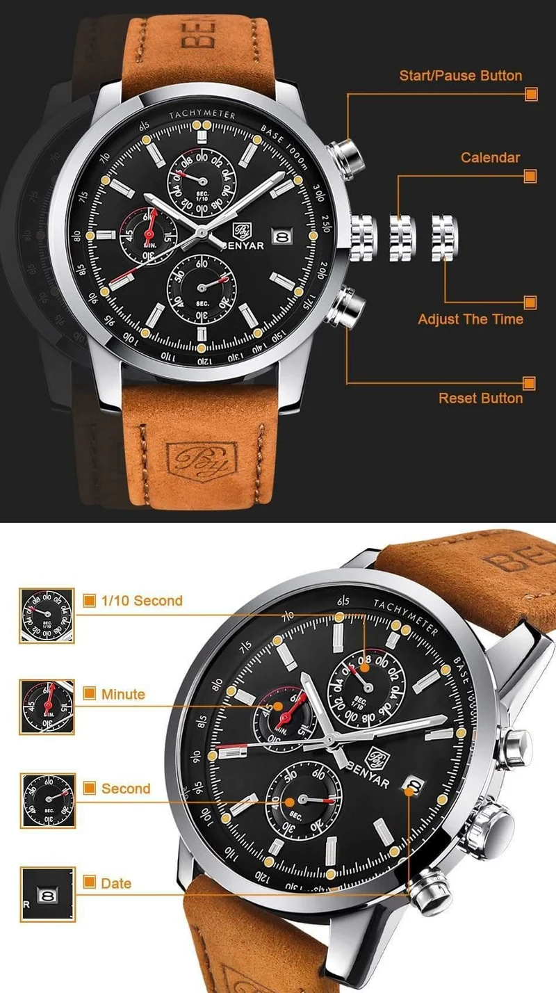 Chronograph Sport Herren Uhren Top Brand Luxus Quarz Uhr Reloj Hombre saat Uhr Männlichen stunde relogio Masculino