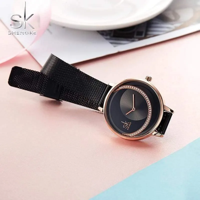 Frauen Quarzuhr Kreative Dünne Damen Armbanduhr Für Montre Femme Weibliche Uhr relogio feminino