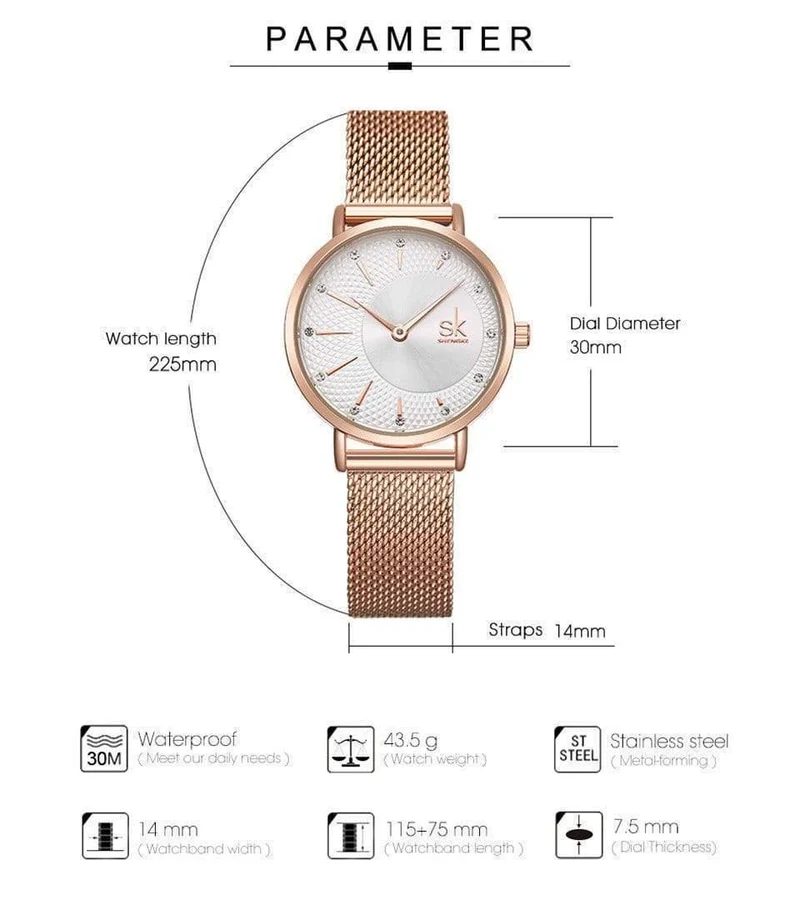 Frauen Uhr Top Marke Luxus Rose Gold Frauen Armbanduhr Für Damen Armbanduhr Montre Femme Relogio feminino
