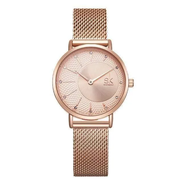 Frauen Uhr Top Marke Luxus Rose Gold Frauen Armbanduhr Für Damen Armbanduhr Montre Femme Relogio feminino