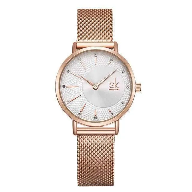 Frauen Uhr Top Marke Luxus Rose Gold Frauen Armbanduhr Für Damen Armbanduhr Montre Femme Relogio feminino
