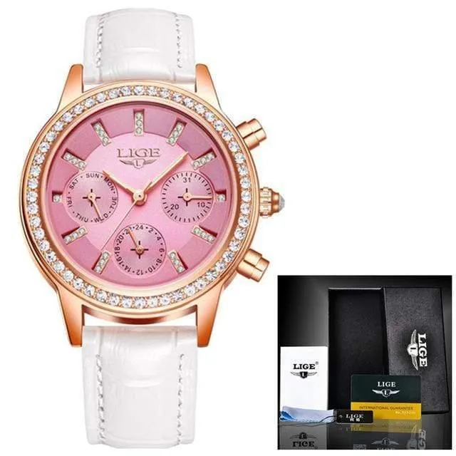 Frauen Uhr Top Marke Luxus Dame Quarzuhr Frauen Casual Leder Wasserdichte Sport Uhr Montre Femme