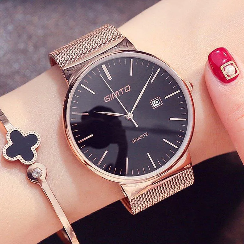 Damenuhr, minimalistisch, schlicht, stilvoll, luxuriös, lässig, Damenuhren, wasserdichte Kleid-Armbanduhr für Damen