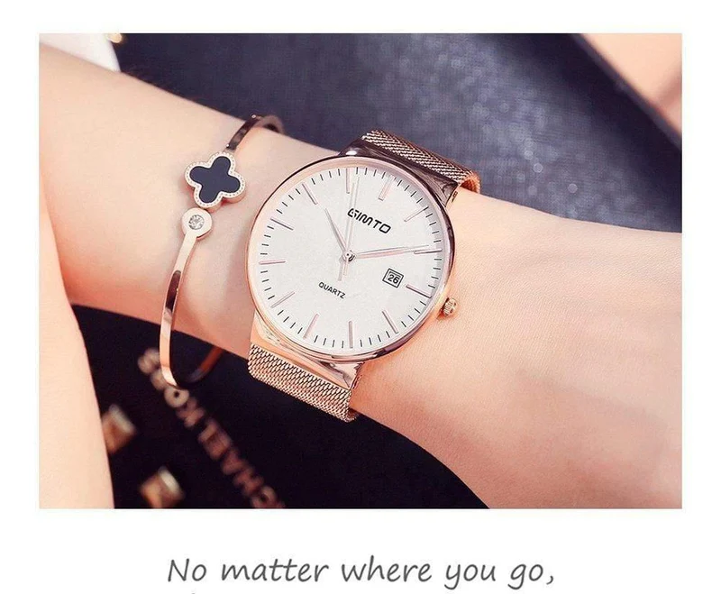 Damenuhr, minimalistisch, schlicht, stilvoll, luxuriös, lässig, Damenuhren, wasserdichte Kleid-Armbanduhr für Damen