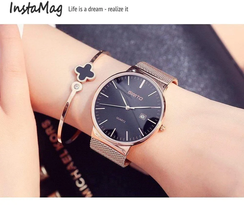 Damenuhr, minimalistisch, schlicht, stilvoll, luxuriös, lässig, Damenuhren, wasserdichte Kleid-Armbanduhr für Damen