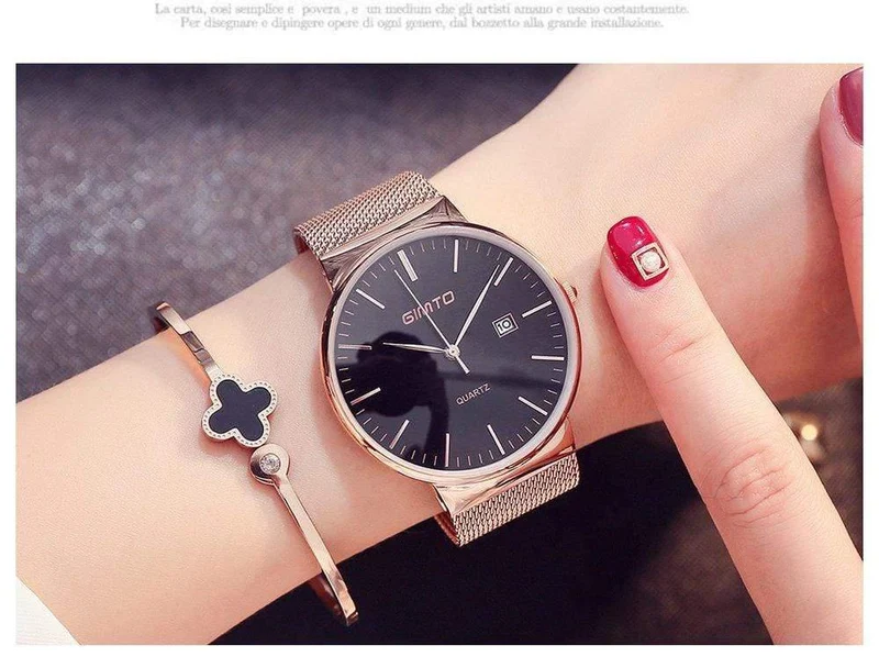 Damenuhr, minimalistisch, schlicht, stilvoll, luxuriös, lässig, Damenuhren, wasserdichte Kleid-Armbanduhr für Damen