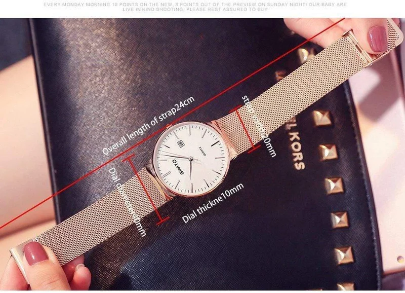 Damenuhr, minimalistisch, schlicht, stilvoll, luxuriös, lässig, Damenuhren, wasserdichte Kleid-Armbanduhr für Damen