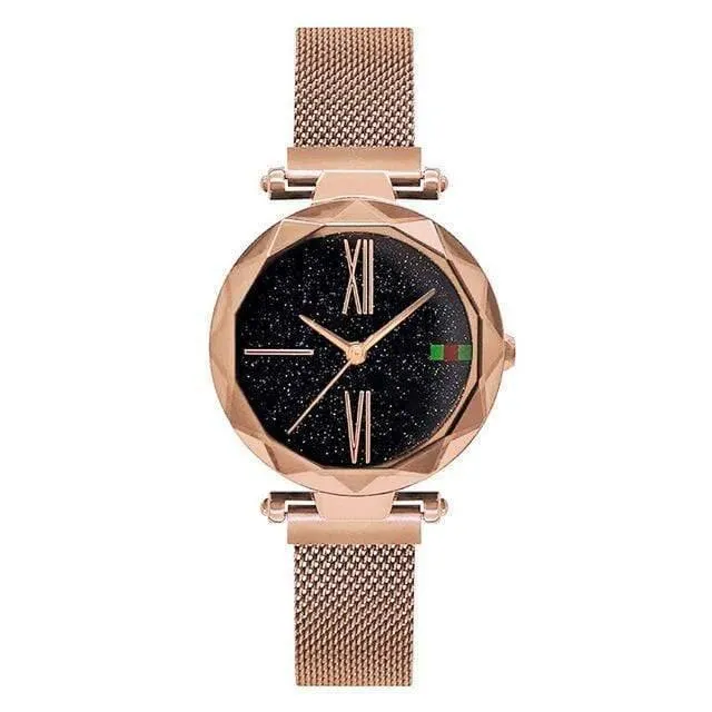 Frauen Uhren Minimalismus Sternenhimmel Magnet Schnalle Mode lässig weibliche Armbanduhr wasserdichte römische Ziffer