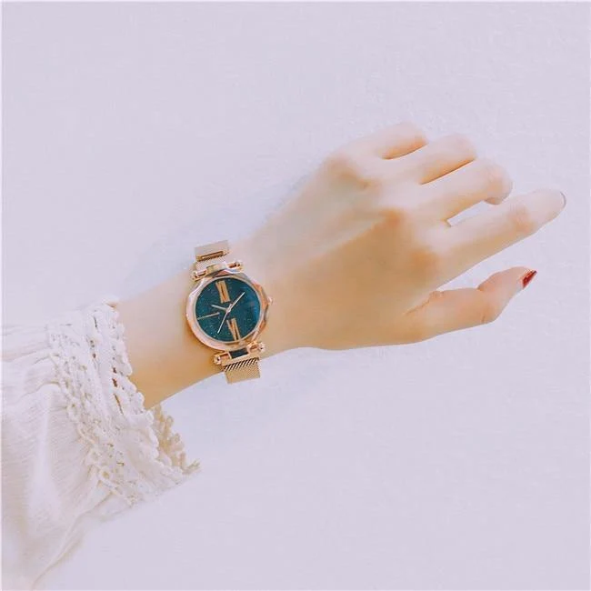 Frauen Uhren Minimalismus Sternenhimmel Magnet Schnalle Mode lässig weibliche Armbanduhr wasserdichte römische Ziffer