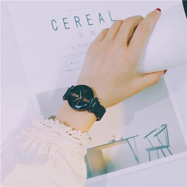 Frauen Uhren Minimalismus Sternenhimmel Magnet Schnalle Mode lässig weibliche Armbanduhr wasserdichte römische Ziffer