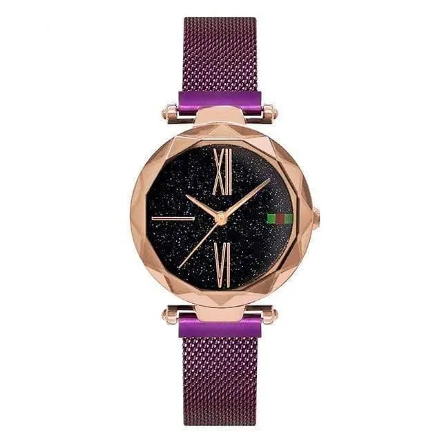 Frauen Uhren Minimalismus Sternenhimmel Magnet Schnalle Mode lässig weibliche Armbanduhr wasserdichte römische Ziffer