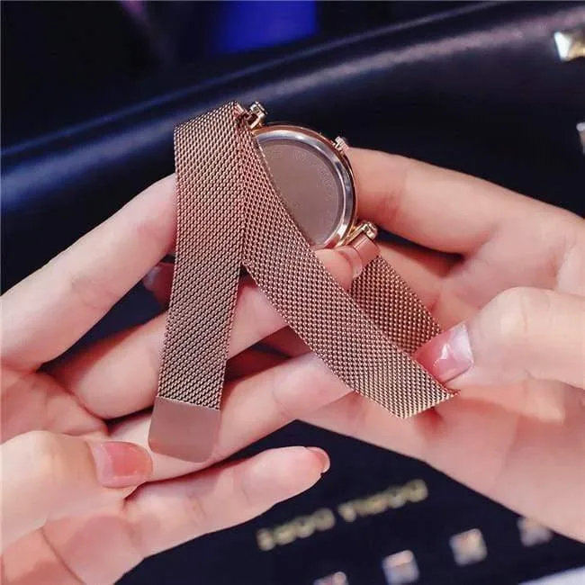 Frauen Uhren Minimalismus Sternenhimmel Magnet Schnalle Mode lässig weibliche Armbanduhr wasserdichte römische Ziffer