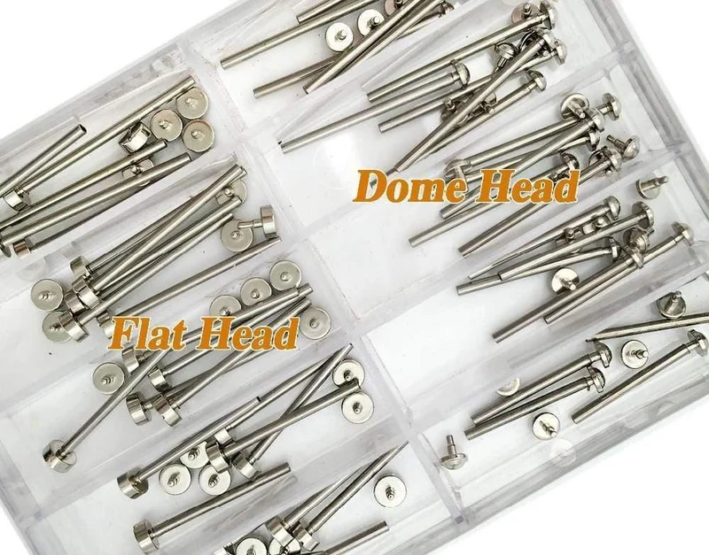 5 Größe Edelstahl Uhrenarmband Federstab Gurt Verbindungsstifte Repair Tool - Uhrenteile Lug Schraube 16 - 24mm Herramientas