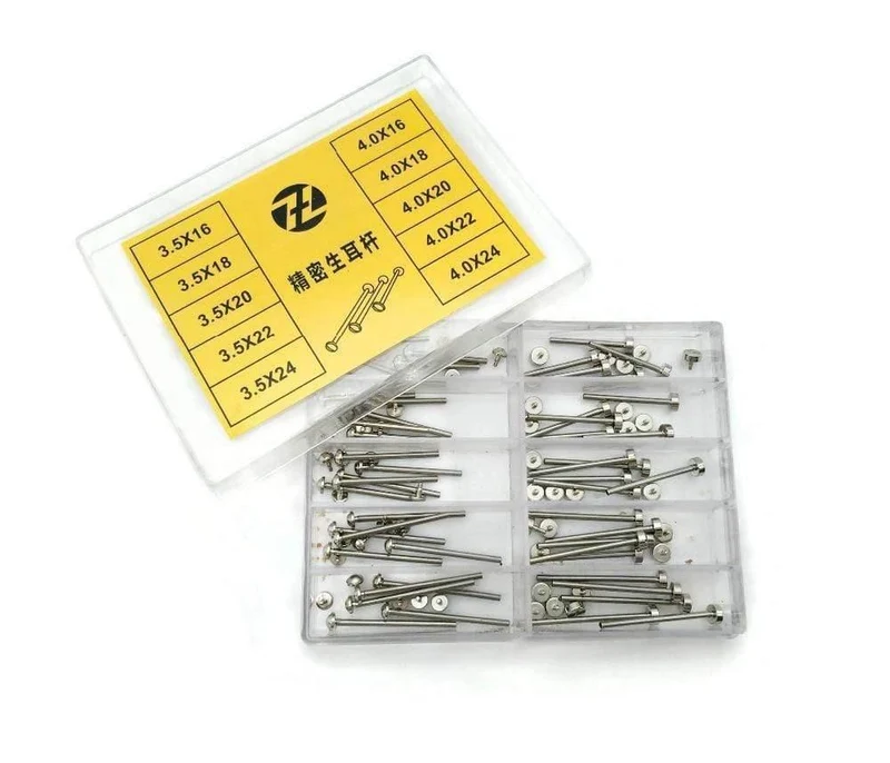 5 Größe Edelstahl Uhrenarmband Federstab Gurt Verbindungsstifte Repair Tool - Uhrenteile Lug Schraube 16 - 24mm Herramientas