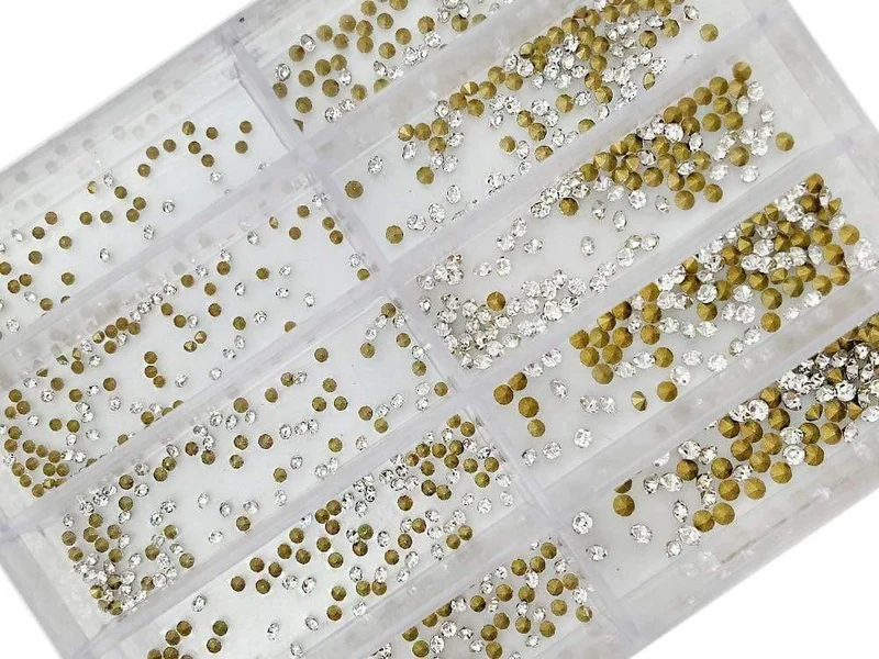 10-Größen 1000 PCS / set Hochwertige Uhrenteile - Steine, Strasssteine, Diamant-Uhrenteile aus dem Nahen Osten