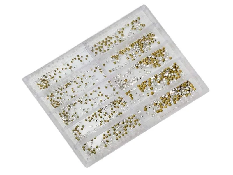 10-Größen 1000 PCS / set Hochwertige Uhrenteile - Steine, Strasssteine, Diamant-Uhrenteile aus dem Nahen Osten