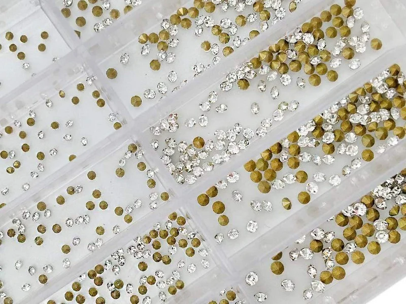 10-Größen 1000 PCS / set Hochwertige Uhrenteile - Steine, Strasssteine, Diamant-Uhrenteile aus dem Nahen Osten