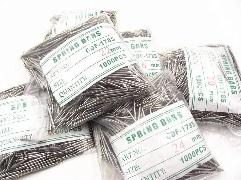 1000PCS / bag Hochwertige Uhrenreparaturwerkzeuge & Kits 22MM Federstab-Uhr-Ersatzteile Durchmesser 1.8MM - BS834