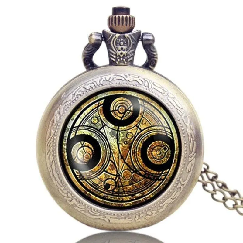 Taschenuhren Doctor Who Frauen Anhänger Halskette Quarzuhr Cosplay Fashion Movie Theme Taschenuhr Vintage Geschenk