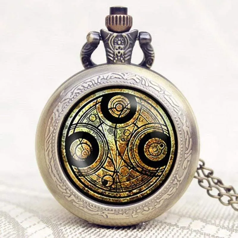 Taschenuhren Doctor Who Frauen Anhänger Halskette Quarzuhr Cosplay Fashion Movie Theme Taschenuhr Vintage Geschenk
