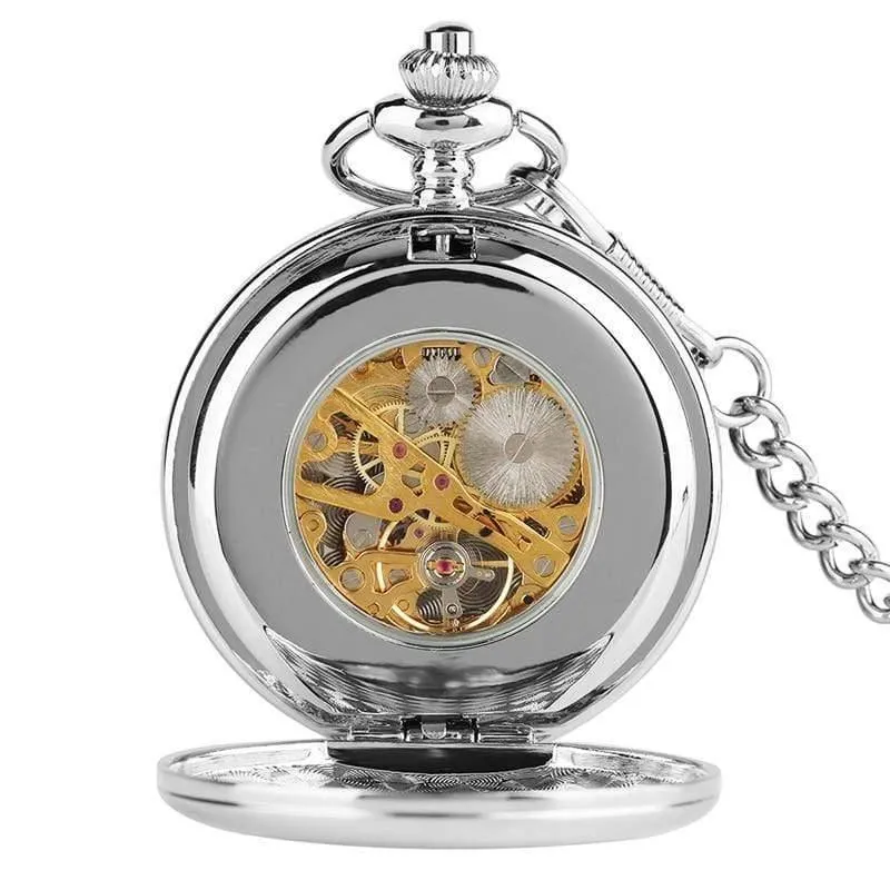 Mechanische taschenuhr für frauen männer steampunk kette uhren geschenk uhr top marke luxus reloj