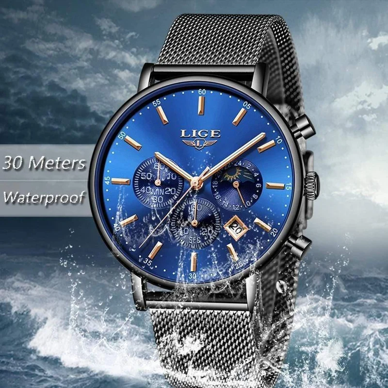 Männer Uhren Männliche Top Marke Luxus Quarzuhr Männer Casual Dünnes Kleid Wasserdichte Sport Armbanduhr Relogio Masculino