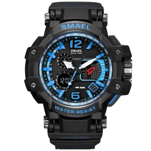 Herrenuhren Weiß Sportuhr LED Digital 50M Wasserdicht Beiläufige Uhr S Shock Männliche Uhr 1509 relogios masculino Uhr Mann