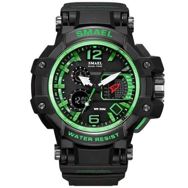 Herrenuhren Weiß Sportuhr LED Digital 50M Wasserdicht Beiläufige Uhr S Shock Männliche Uhr 1509 relogios masculino Uhr Mann
