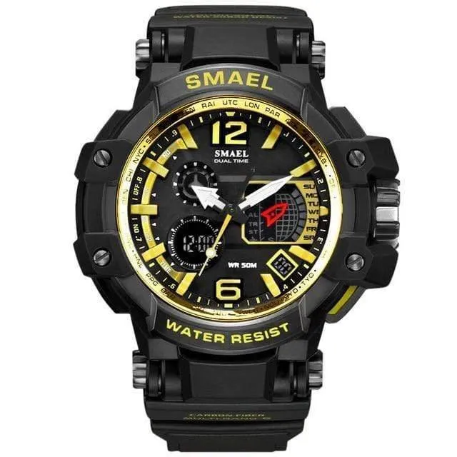 Herrenuhren Weiß Sportuhr LED Digital 50M Wasserdicht Beiläufige Uhr S Shock Männliche Uhr 1509 relogios masculino Uhr Mann