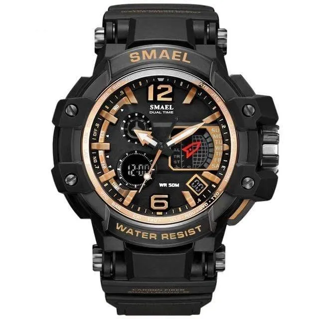 Herrenuhren Weiß Sportuhr LED Digital 50M Wasserdicht Beiläufige Uhr S Shock Männliche Uhr 1509 relogios masculino Uhr Mann