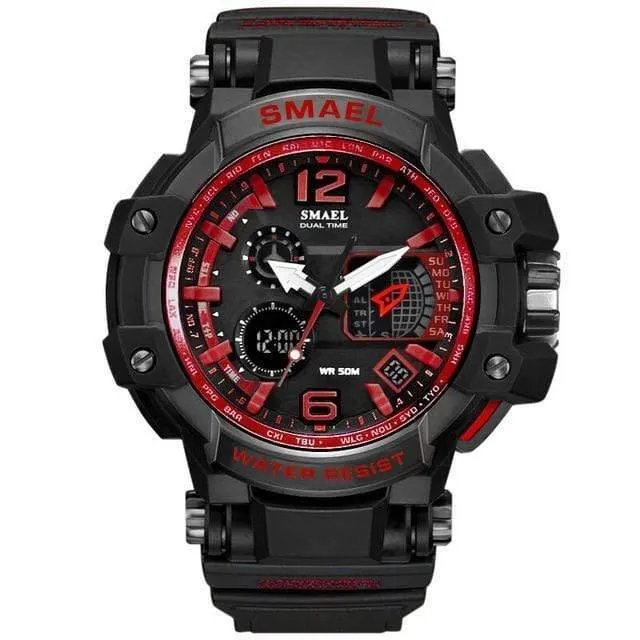 Herrenuhren Weiß Sportuhr LED Digital 50M Wasserdicht Beiläufige Uhr S Shock Männliche Uhr 1509 relogios masculino Uhr Mann