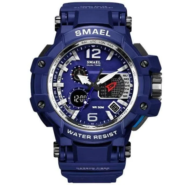 Herrenuhren Weiß Sportuhr LED Digital 50M Wasserdicht Beiläufige Uhr S Shock Männliche Uhr 1509 relogios masculino Uhr Mann