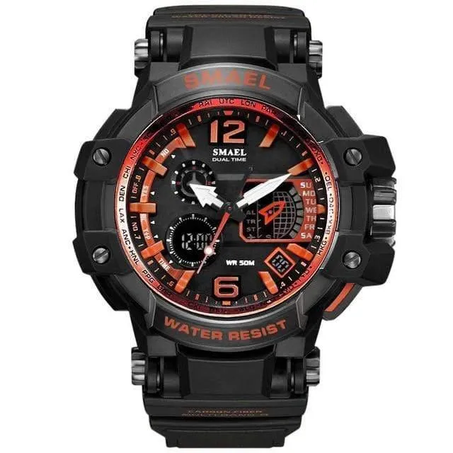 Herrenuhren Weiß Sportuhr LED Digital 50M Wasserdicht Beiläufige Uhr S Shock Männliche Uhr 1509 relogios masculino Uhr Mann