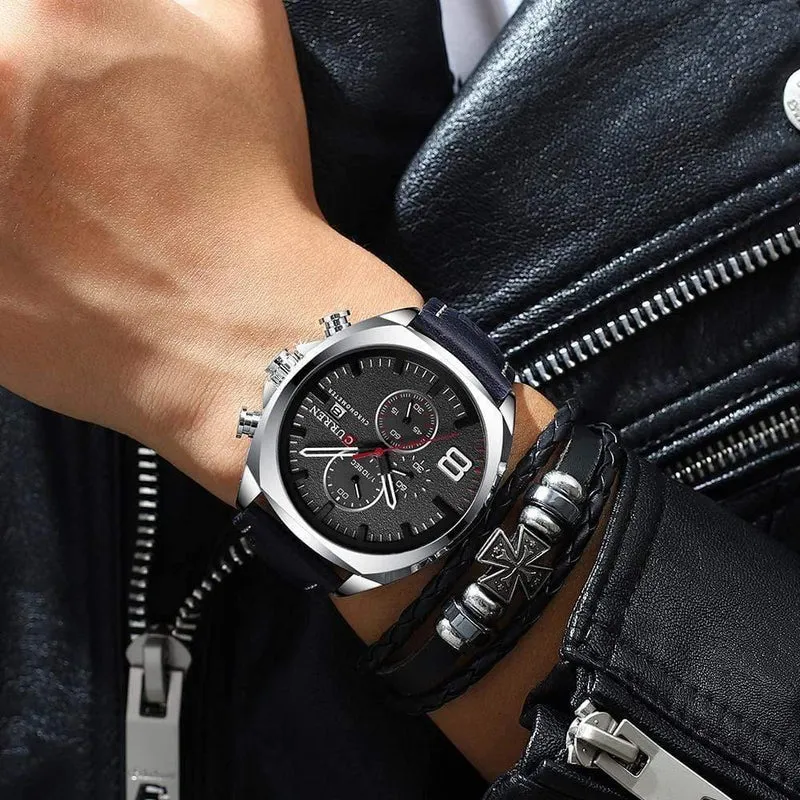 Herrenuhren Top-Marke Luxus CURREN Militär Analog Quarz Uhr mit Edelstahl Armband Relogio Masculino Wasserdicht 30M