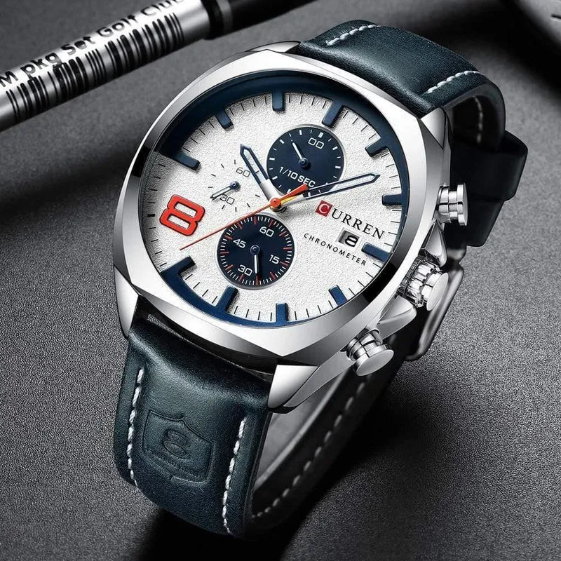 Herrenuhren Top-Marke Luxus CURREN Militär Analog Quarz Uhr mit Edelstahl Armband Relogio Masculino Wasserdicht 30M
