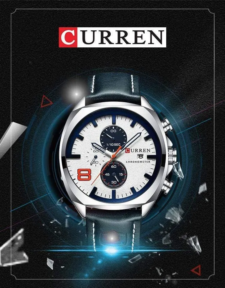 Herrenuhren Top-Marke Luxus CURREN Militär Analog Quarz Uhr mit Edelstahl Armband Relogio Masculino Wasserdicht 30M