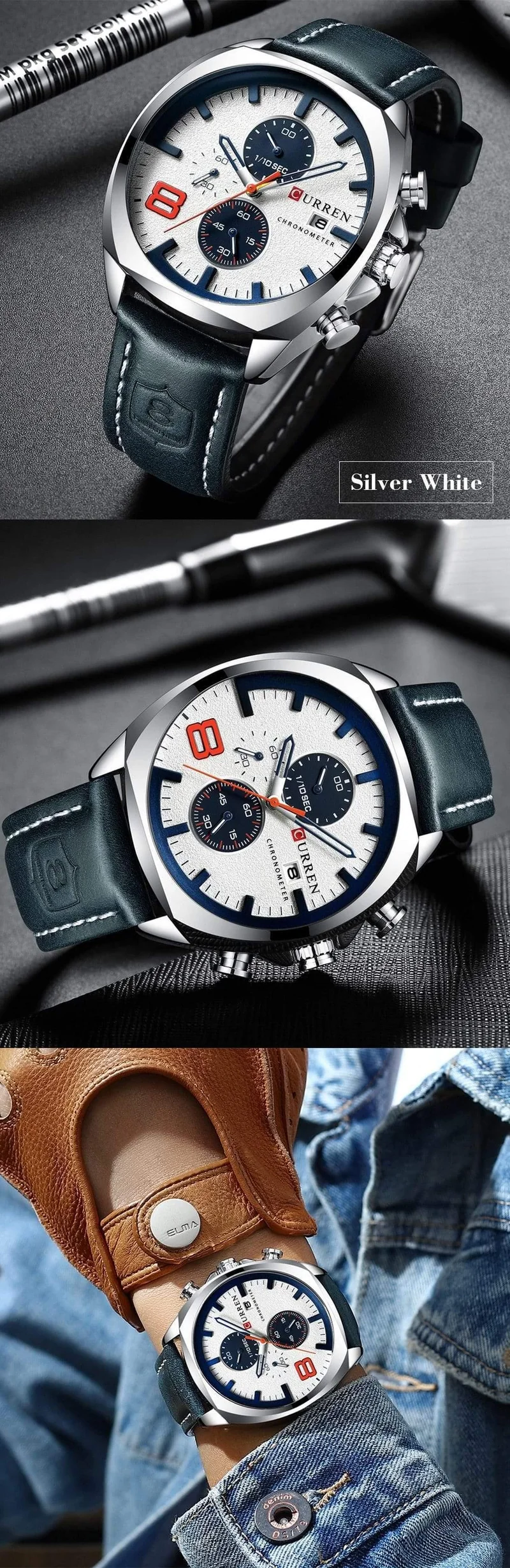 Herrenuhren Top-Marke Luxus CURREN Militär Analog Quarz Uhr mit Edelstahl Armband Relogio Masculino Wasserdicht 30M