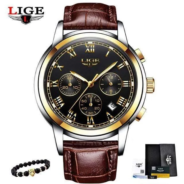 Herrenuhren Militär Luxus Markenuhr Herren Quarz Edelstahl Uhr Mode Chronograph Uhr Mann Relogio Masculino
