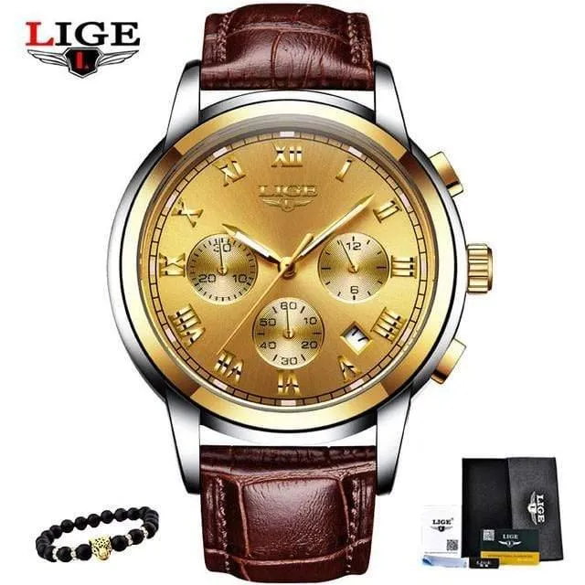 Herrenuhren Militär Luxus Markenuhr Herren Quarz Edelstahl Uhr Mode Chronograph Uhr Mann Relogio Masculino
