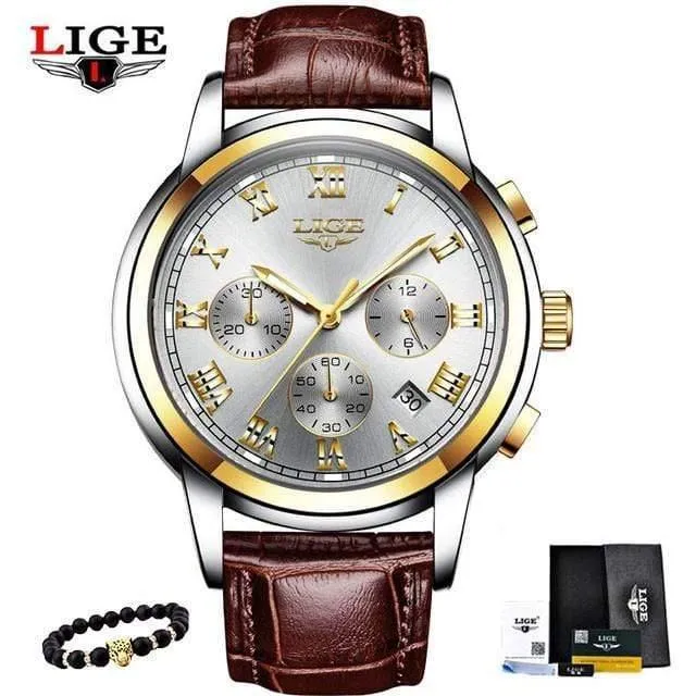 Herrenuhren Militär Luxus Markenuhr Herren Quarz Edelstahl Uhr Mode Chronograph Uhr Mann Relogio Masculino