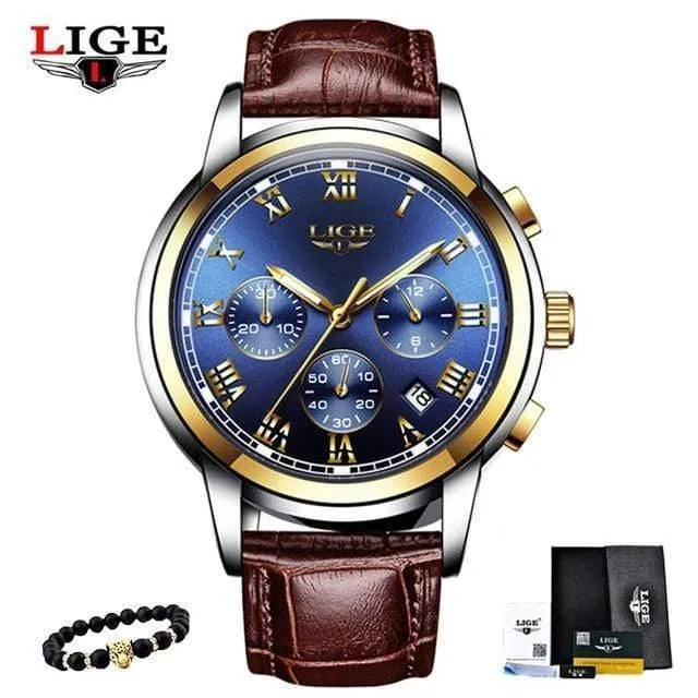 Herrenuhren Militär Luxus Markenuhr Herren Quarz Edelstahl Uhr Mode Chronograph Uhr Mann Relogio Masculino