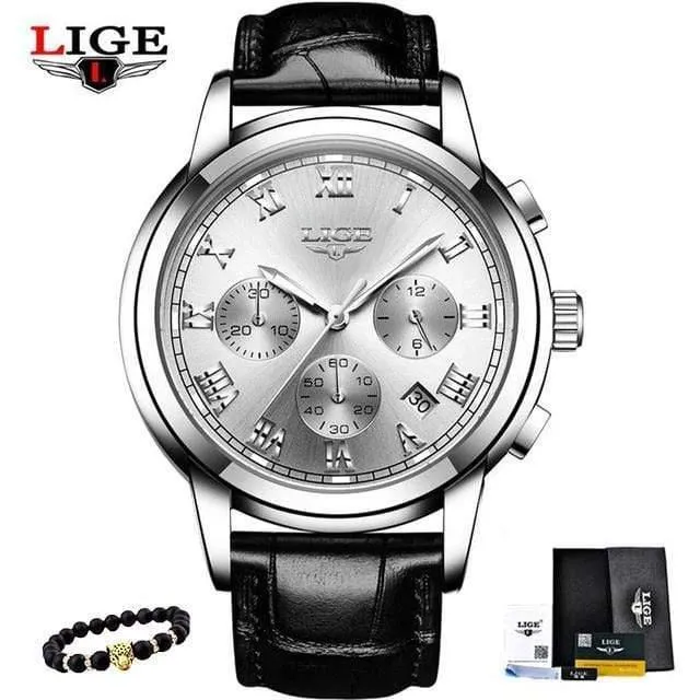 Herrenuhren Militär Luxus Markenuhr Herren Quarz Edelstahl Uhr Mode Chronograph Uhr Mann Relogio Masculino