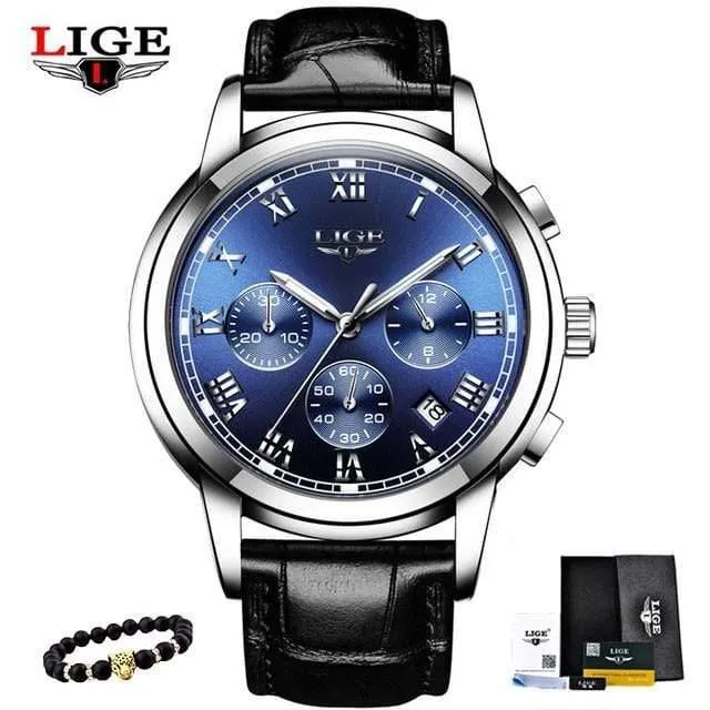 Herrenuhren Militär Luxus Markenuhr Herren Quarz Edelstahl Uhr Mode Chronograph Uhr Mann Relogio Masculino