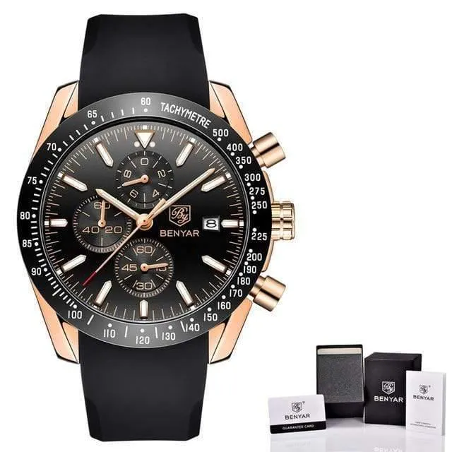 Herrenuhren Marke Luxus Silikonarmband Wasserdicht Sport Quarz Chronograph Military Watch Herrenuhr Relogio Masculino