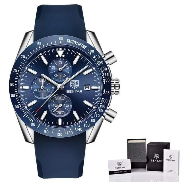Herrenuhren Marke Luxus Silikonarmband Wasserdicht Sport Quarz Chronograph Military Watch Herrenuhr Relogio Masculino