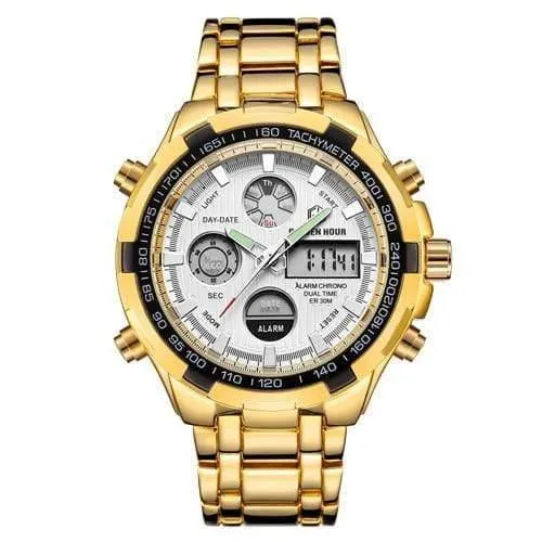 Herrenuhren Mode Herren Quarzuhr Datum Woche Anzeige Armbanduhr Analog Wasserdicht Männliche Uhr Relogio