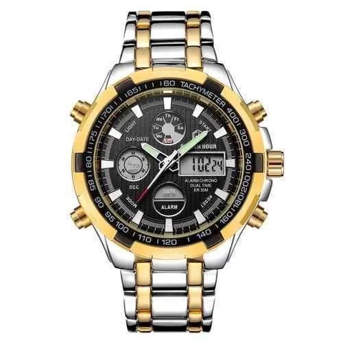 Herrenuhren Mode Herren Quarzuhr Datum Woche Anzeige Armbanduhr Analog Wasserdicht Männliche Uhr Relogio