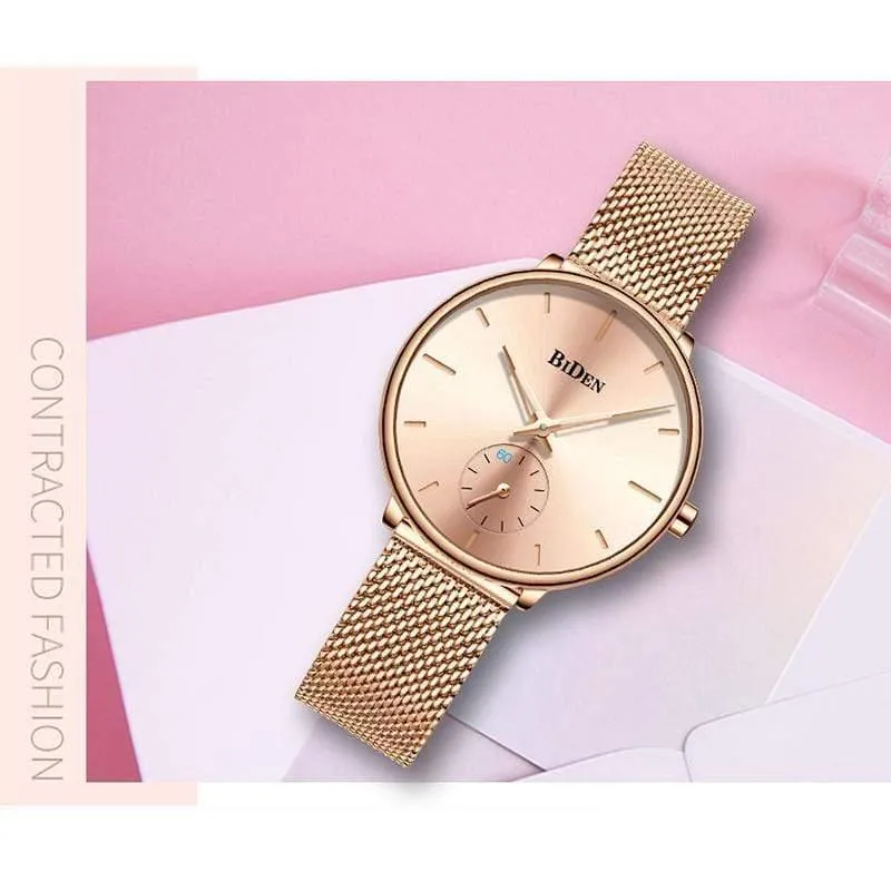 Frauen Uhren Top Marke Luxus Quarz Damen Casual Slim Mesh Stahl Kleid Uhr Einfache Uhr Relogio Feminino