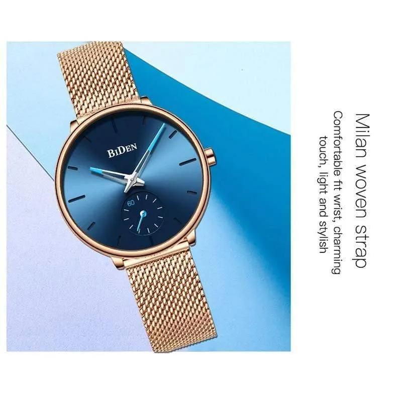 Frauen Uhren Top Marke Luxus Quarz Damen Casual Slim Mesh Stahl Kleid Uhr Einfache Uhr Relogio Feminino